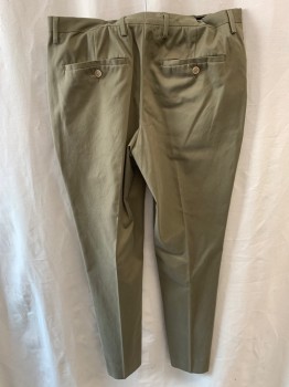 TOPMAN, Khaki Brown, Cotton, Side Pockets, Zip Front, Welt BackPocket with Buttons on