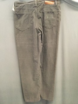 Mens, Casual Pants, LANDS END, Brown, Cotton, Solid, 34/31, Corduroy,  5 Pocket