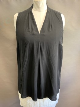 Womens, Top, VINCE CAMUTO, Black, Polyester, Solid, 2XL, V-N, Sleeveless