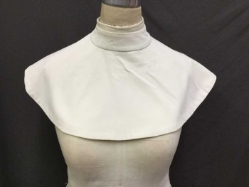 N/L, Cream, Cotton, Seersucker, Nun Guimpe: 1.5"  Round Collar with Velcro Closures in Back