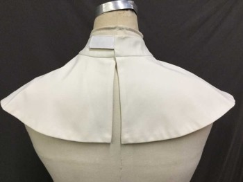 N/L, Cream, Cotton, Seersucker, Nun Guimpe: 1.5"  Round Collar with Velcro Closures in Back