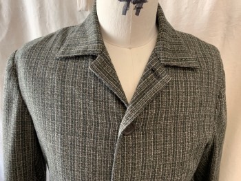 MTO, Olive Green, Khaki Brown, Dk Gray, Wool, Plaid, Single Breasted, Collar Attached, Woven Plaid, 2 Pockets, Multiples