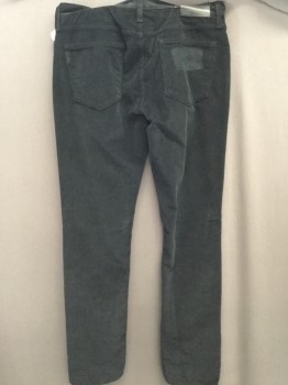Mens, Casual Pants, PAIGE, Navy Blue, Cotton, Solid, 32/33, Corduroy, 5 Pocket