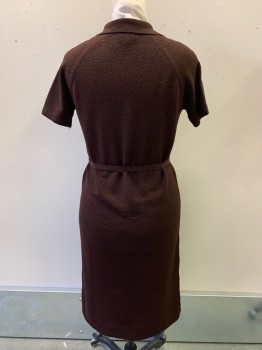Designers, Brown, Polyester, Solid, S/S, C.A., Straight Fit, with Waist Belt
