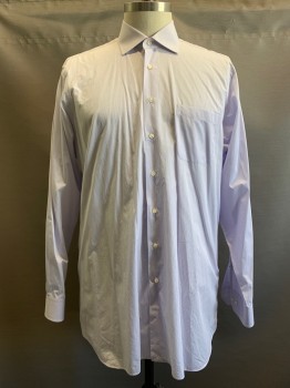 ROBERT TALBOTT, Lavender Purple, White, Cotton, Grid , L/S, Button Front, Collar Attached, Chest Pocket