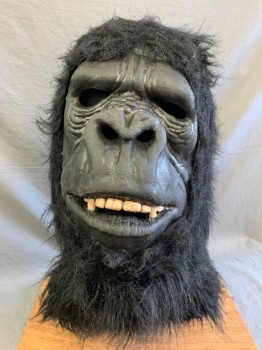 Unisex, Walkabout, MTO, Black, Synthetic, Rubber, Gorilla Head, Faux Fur with Rubber Face