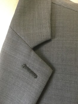 EXPRESS, Charcoal Gray, Gray, Wool, Spandex, 2 Color Weave, Charcoal with Gray Woven Specks, Single Breasted, Notched Lapel, 2 Buttons, 3 Pockets, Slim Fit