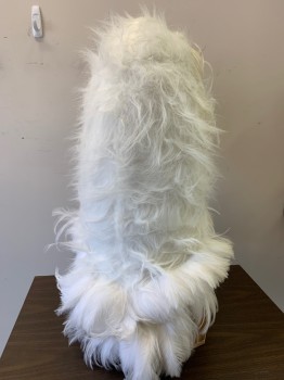 MTO, White, Synthetic, Feathers, HEAD-Pullover with Exposed Face at Neck, Faux Fur with White Feathers, Foam Padding Inside, Heavy But Comfortable *NON CODED GLOVES With Costume