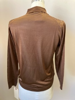 GOOD TIME, Brown, Polyester, Diamonds, C.A., 3 Btn Placket, L/S, 1 Pckt,