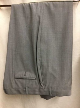 Mens, Suit, Pants, CALVIN KLEIN, Taupe, Wool, In30, W43, Flat Front, Button Tab,