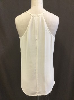 EXPRESS, Beige, Cream, Polyester, Solid, Reversible, Barcode is Between Double Layers, Spaghetti Straps, Racer Back, Scoop Neck,