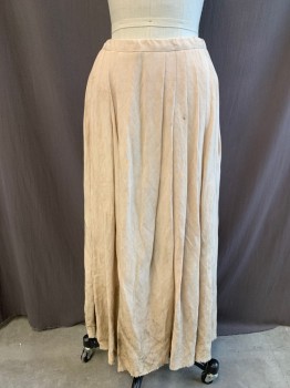 MTO, Lt Beige, Cotton, Solid, 1700s, Drawstring Waistband, Pleated *Aged/Distressed*