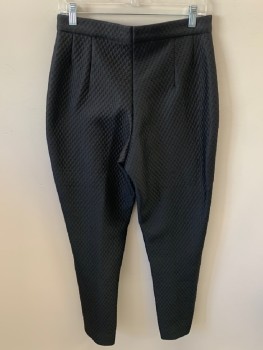MTO, Black, Synthetic, Solid, Geometric, Zip Front, Center Piping Down Leg Splitting @ Knee