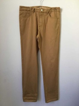 Mens, Casual Pants, CPO PROVISIONS, Camel Brown, Cotton, Solid, 32, 33, Camel Brown, Self Stripe Texture