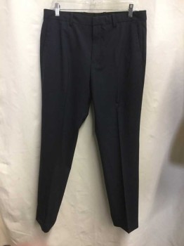Mens, Slacks, THEORY, Navy Blue, Wool, Solid, 29, 32, Pants, Flat Front, See Photo Attached,