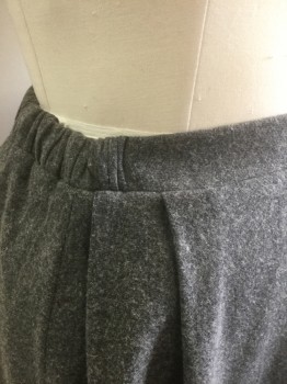 N/L MTO, Medium Gray, Wool, Solid, Drawstring Waist at Back and Sides, Double Pleats at Either Side of Front, Floor Length, Made To Order