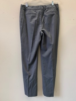 Womens, Suit, Pants, ANNE KLEIN, Gray, Polyester, Rayon, Heathered, 10, Flat Front, 4 Pockets, Belt Loops,