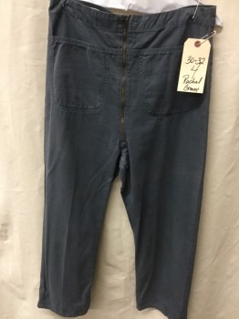Womens, Pants, RACHEL COMEY, Gray, Cotton, Solid, 30-32, 4, Twill, Zip Fly Front, 2 Patch Pocket,