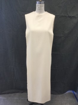 Unisex, Piece 1, MTO, Cream, Wool, Solid, O/S, Tabard, Open Sides, Keyhole Hook & Eyes Back, Ankle Length