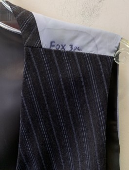 Mens, Suit, Vest, MATTARAZI, Brown, Wool, Stripes - Vertical , 42, 5 Button, 2 Pocket