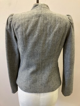 PEABODY HOUSE, Gray, Lt Gray, Wool, Herringbone, V-N, B.F., L/S, 2 Pckts,