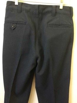 Mens, Fire/Police Pants, TRANSCOM, Navy Blue, Nomex, Solid, 29, 32, Flat Front, Zip Front, Waistband, Belt Loops, 4 Pockets,