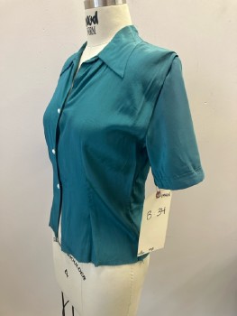 NL, Jade Green, Solid, 3 B.F., S/S, C.A., Unfinished Hem