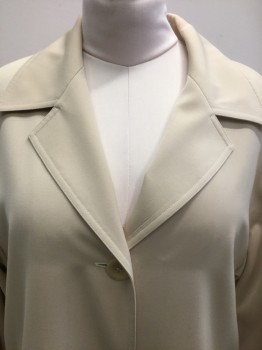 Womens, Coat, Trenchcoat, MAX MARA, Khaki Brown, Cotton, Solid, B:42, Single Breasted, 3 Buttons,  Notched Collar, 2 Welt Pockets at Hips, Below Knee Length