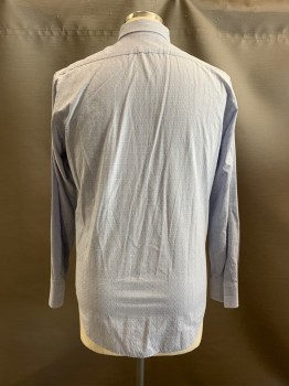 Mens, Casual Shirt, BILLY REID, Lt Blue, Cotton, Textured Fabric, M, C.A., Button Front, L/S, 1 Pocket