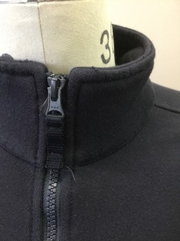 Unisex, Police Sweater, 5.11 TACTICAL, Navy Blue, Cotton, Polyester, Solid, M, Dark Navy Pullover Sweatshirt, Long Sleeves, Stand Collar, Half Zipper Closure at Neck, Horizontal Seam Across Chest, Long Sleeves, Kangaroo Pocket, Subtle Pockets/Compartments Throughout **Barcode Located on Kangaroo Pocket