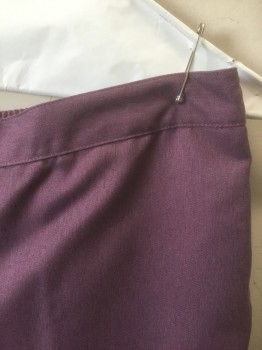 Womens, Pants, ALFRED DUNNER, Lavender Purple, Polyester, Solid, 10P, 1" Wide Waistband, Elastic Waist in Back, Straight Leg, 2 Side Pockets