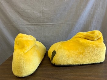 Unisex, Piece 4, MTO, Yellow, Black, Synthetic, Foam, M9-11, TALLONS, Faux Fur with Painted Talons, Very Comfortable Like a Slipper