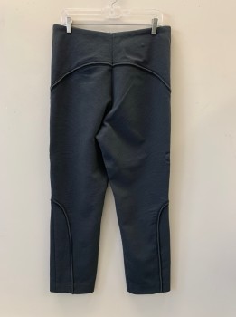 Mens, Sci-Fi/Fantasy Pants, MTO, Charcoal Gray, Polyester, Solid, Textured Fabric, 32/31, Zip Closure, F.F, Charcoal Gray Pipe Trim
