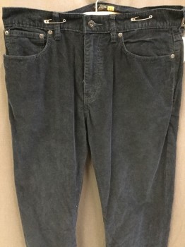 Mens, Casual Pants, J CREW, Midnight Blue, Cotton, Solid, 32, 32, Corduroy, Flat Front, 5 + Pockets, Zip Front,