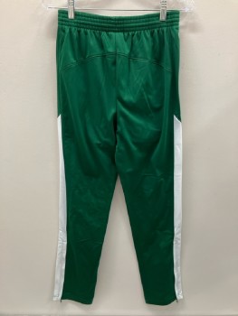 AUGUSTA, Kelly Green, White, Polyester, Elastic Waist, Drawstring, 2 Pckts, Side Stripe, Invisible Ankle Zips, MultipleCF051802