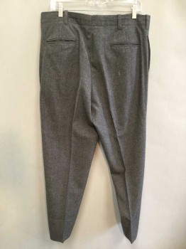 MTO, Gray, Wool, Heathered, Button Fly, Welt Pockets, Rips and Repairs,