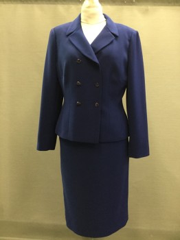 Womens, Suit, Jacket, LE SUIT, Purple, Polyester, Solid, 12, Double Breasted, Collar Attached, Notched Lapel, Purple Stone Buttons