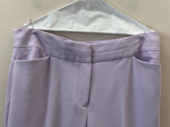 Womens, Pants, NO LABEL, Lilac Purple, Polyester, Elastane, Solid, 16, F.F, Side Pockets, Zip Front,