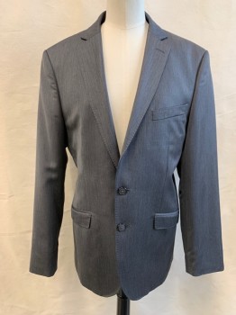 ZARA MAN, Warm Gray, Synthetic, Heathered, Single Breasted, Collar Attached, Notched Lapel, Hand Picked Collar/Lapel, 2 Buttons,  3 Pockets