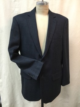PRONTO UOMO, Navy Blue, Lt Blue, Wine Red, Wool, Grid , Herringbone, 2 Button, Single Breasted, 3 Pockets, 2 Slits at Back