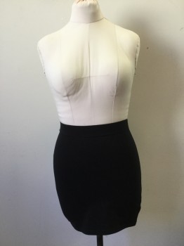 Womens, Skirt, Mini, DIVIDED, Black, Cotton, Lycra, Solid, S/M, Jersey Knit. Wide Elastic Waist