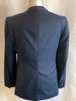 THEORY, Charcoal Gray, Wool, Stripes - Vertical , Notched Lapel, 2 Bttn  Single Breasted, 2 Pckts, Single Back Vent