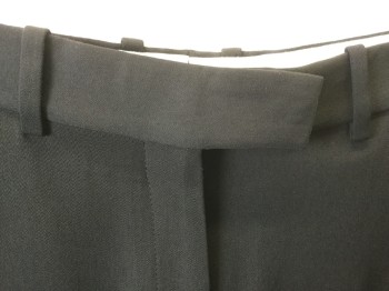 CELINE, Black, Viscose, Elastane, Solid, 1.5" Waistband with Belt Hoops, Flat Front, Zip Front, 4 Pockets