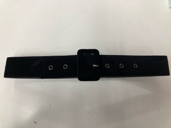 N/L, Black, Solid, Velvet, Self Buckle