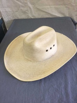 Mens, Cowboy Hat, ATWOOD  HEREFORD, Cream, Solid, Straw Open Road Western Hat