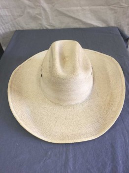 Mens, Cowboy Hat, ATWOOD  HEREFORD, Cream, Solid, Straw Open Road Western Hat