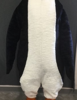 Unisex, Walkabout, MTO, Black, White, Faux Fur, Color Blocking, O/S, PENGUIN:  Body:  White Center and Bottom, Padded Front, Black Sides/Sleeve/Back, Flipper Long Sleeves (Closed), Zip Back, Finned Tail, Velcro Hand Holes