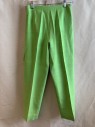 Womens, 1960s Vintage, Piece 2, NL, Pink, Lime Green, Synthetic, Color Blocking, Pants, Side Zip