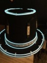 Mens, Top Hat, Fortino Landi, Black, Polyester, Solid, M, Top Hat With Applique, LED Strip Lights