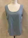 Womens, 1990s Vintage, Piece 2, ASHLYN KATE, Sage Green, Polyester, Solid, S, Tank Top, Round Neck,